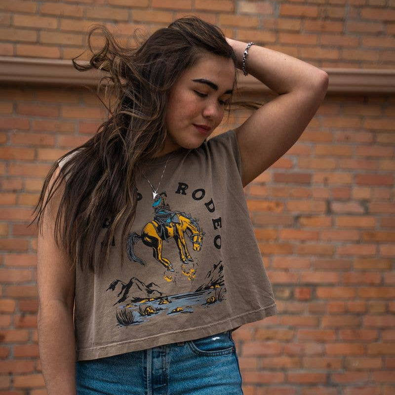 Let's Rodeo Ladies Muscle Tee