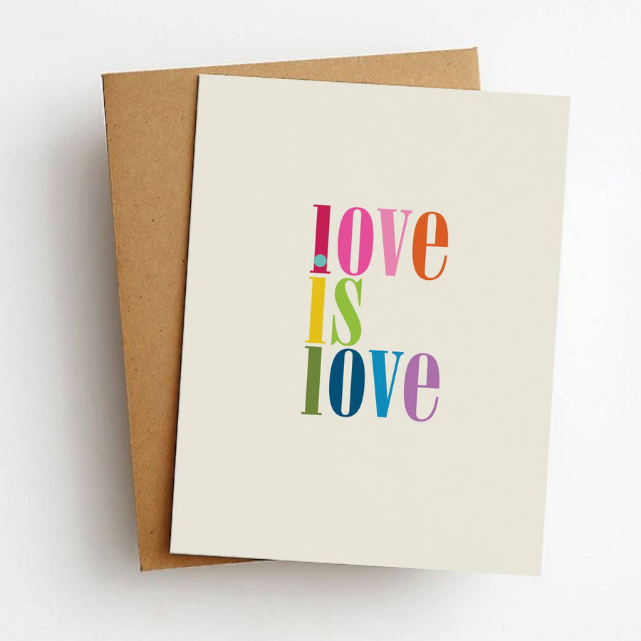 Love Is Love  Rainbow Love Greeting Card