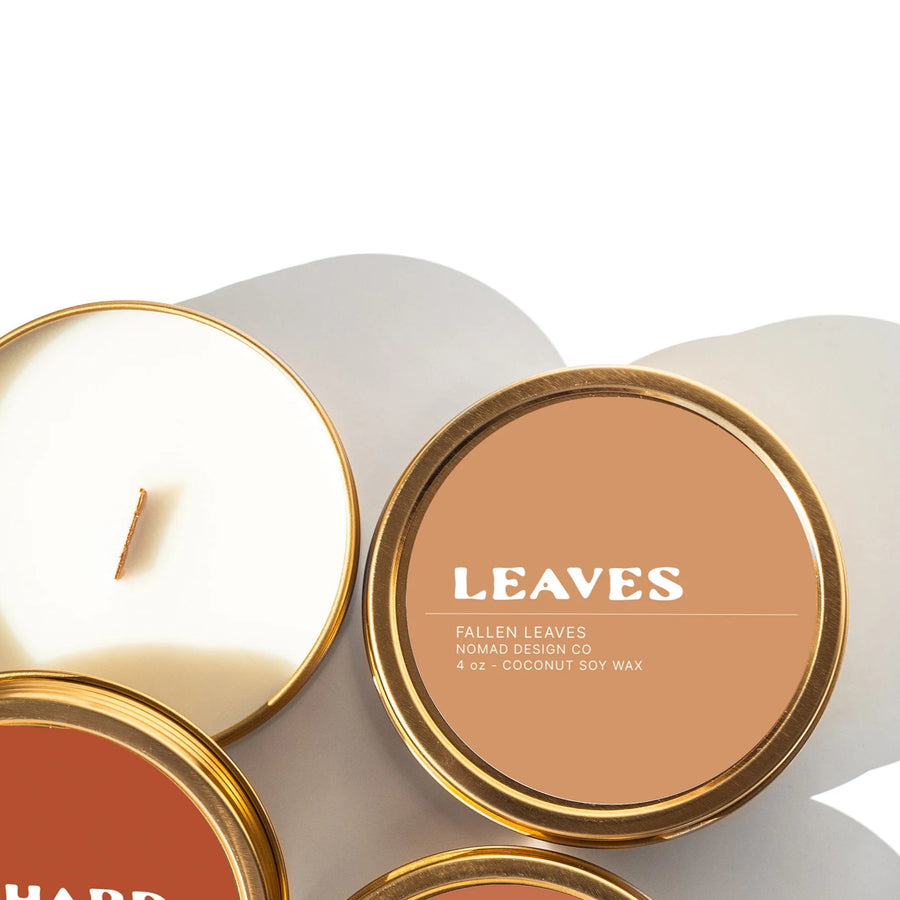 Leaves Travel Tin Candle