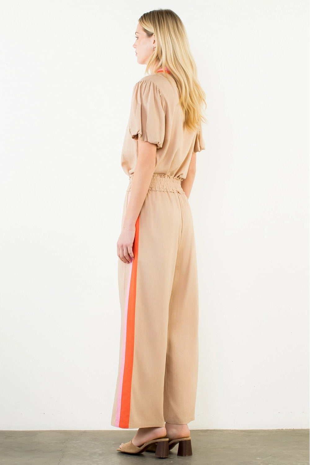 THML Wide Leg Side Stripe Pants