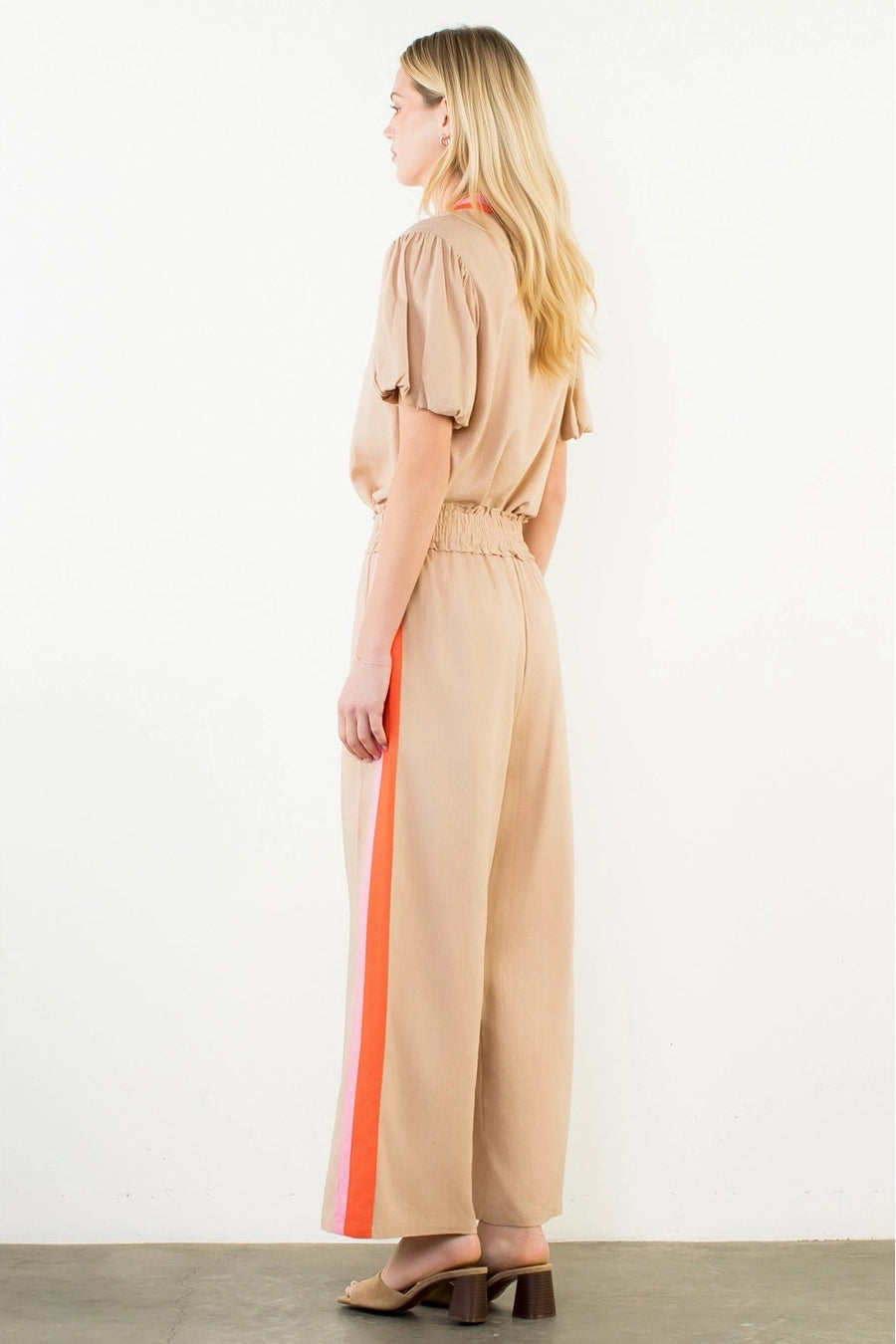 THML Wide Leg Side Stripe Pants
