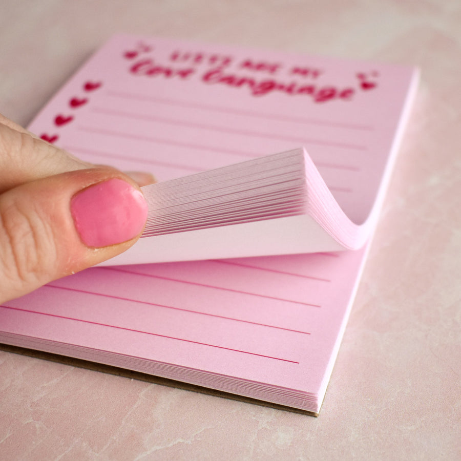Lists Are My Love Language Notepad