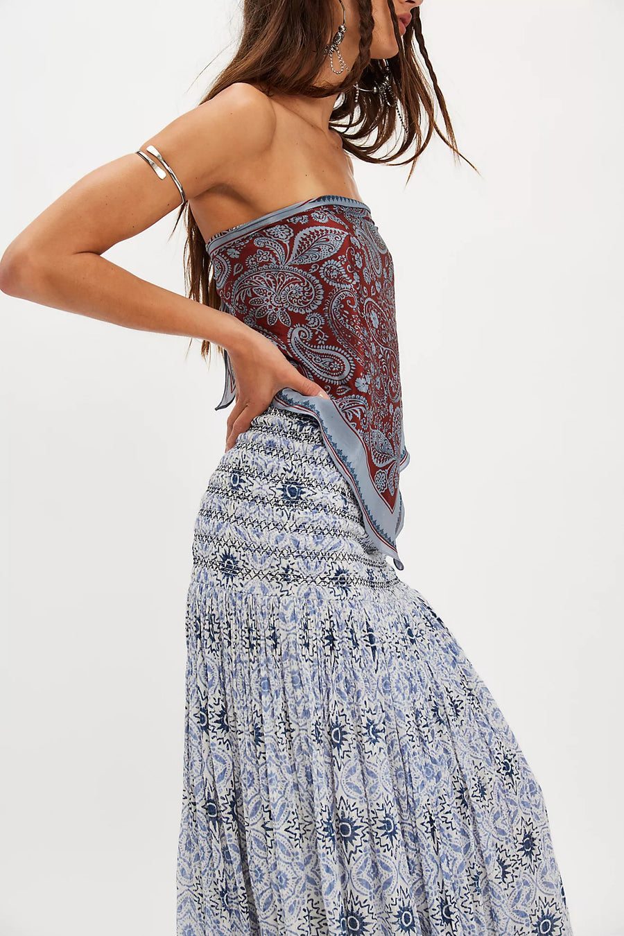 Free People Ravenna Printed Convertible Maxi Skirt