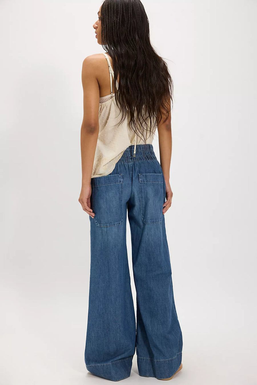 Free People Breezy Denim Pull On Jeans