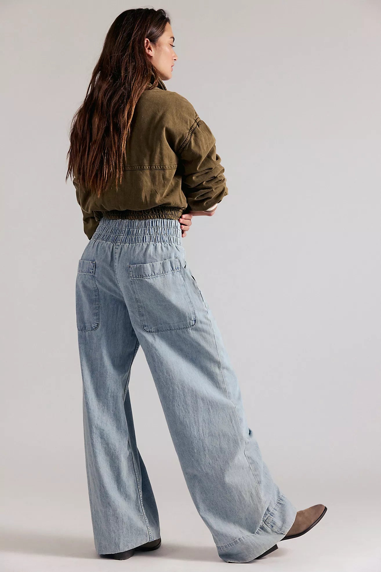 Free People Breezy Denim Pull On Jeans