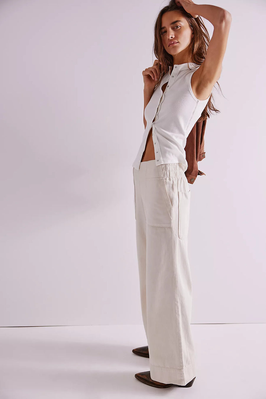 Free People Breezy Denim Pull On Jeans