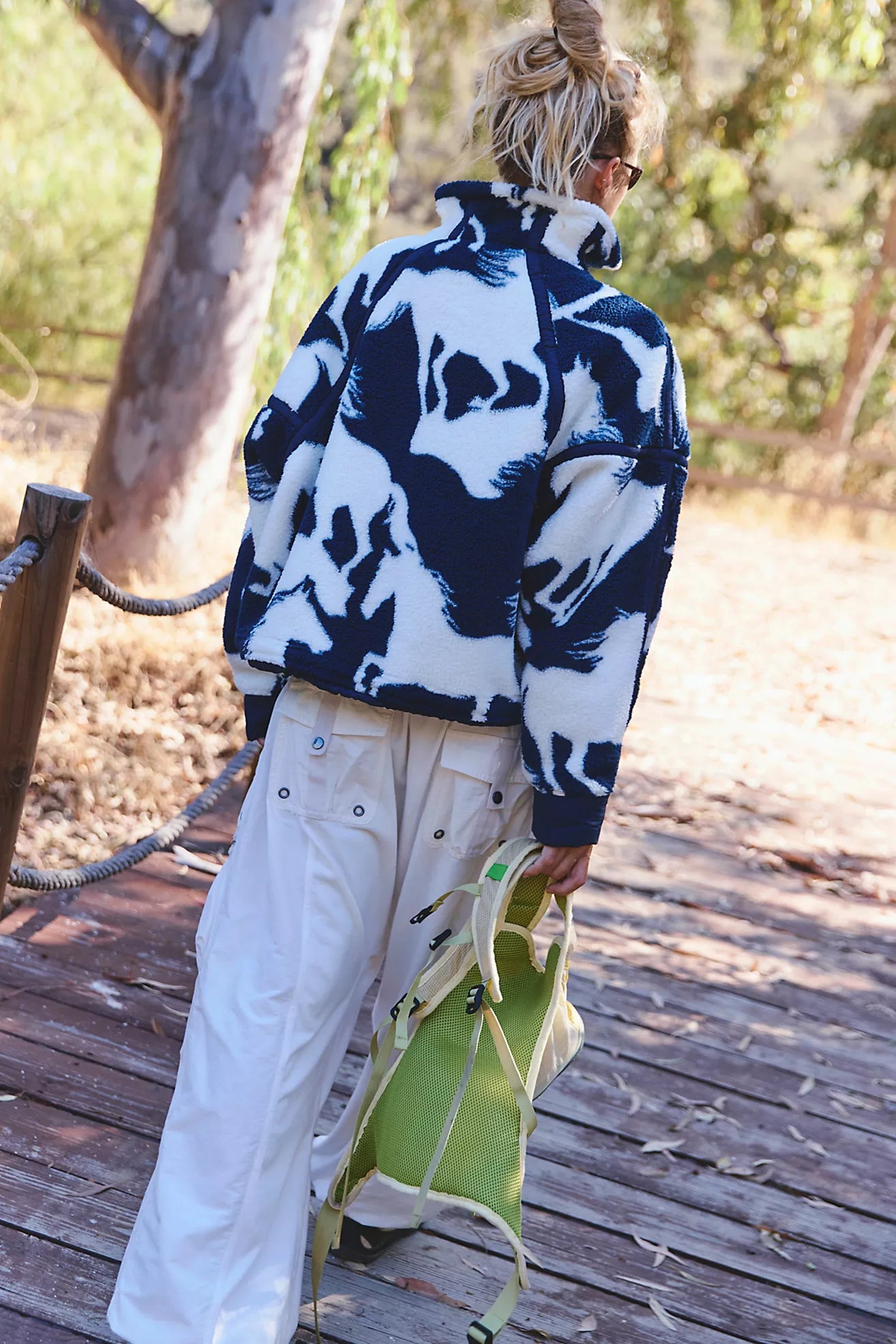 Free People Printed Mountain High Half-Zip Fleece