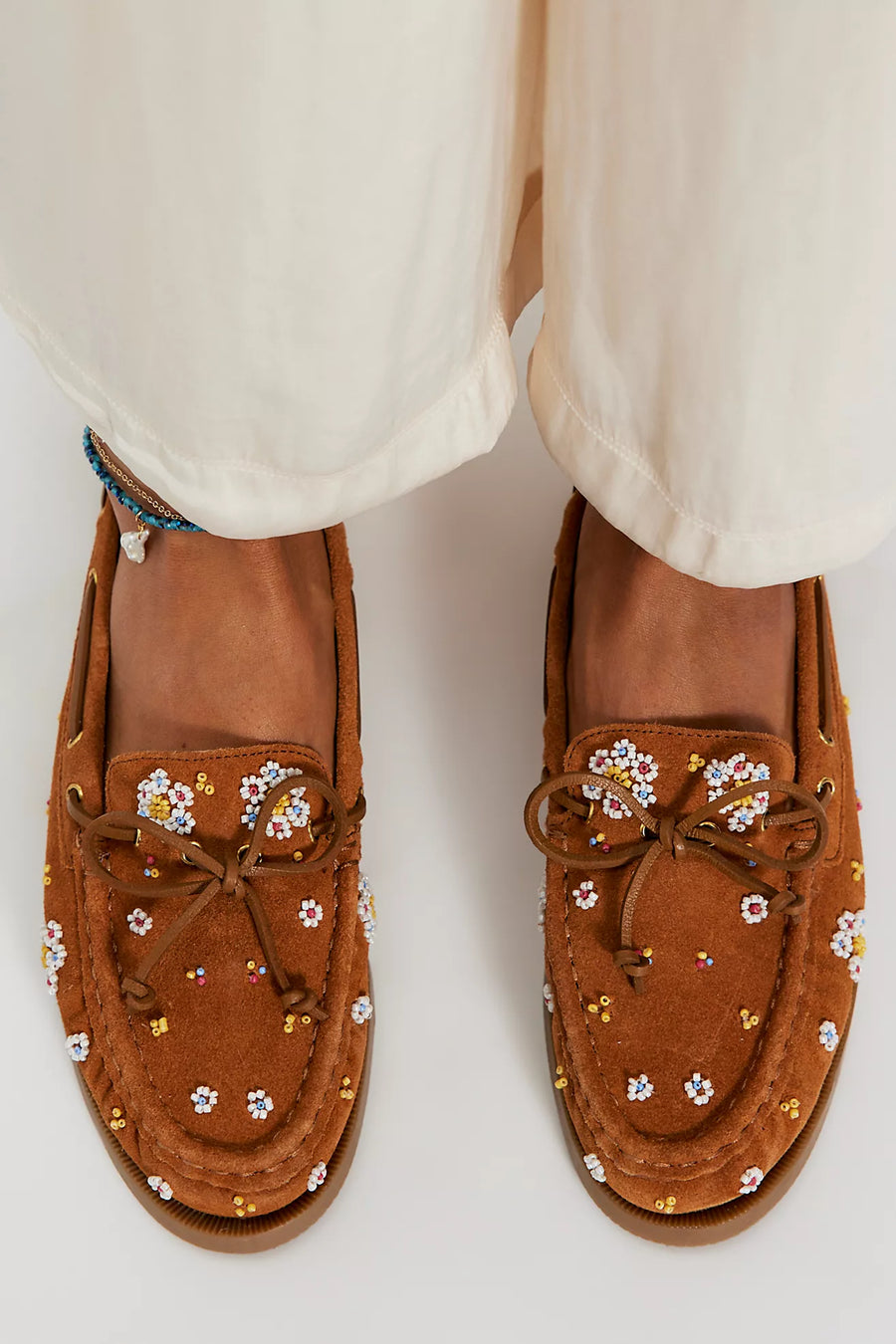 Free People Sandy Seed Bead Boat Shoe