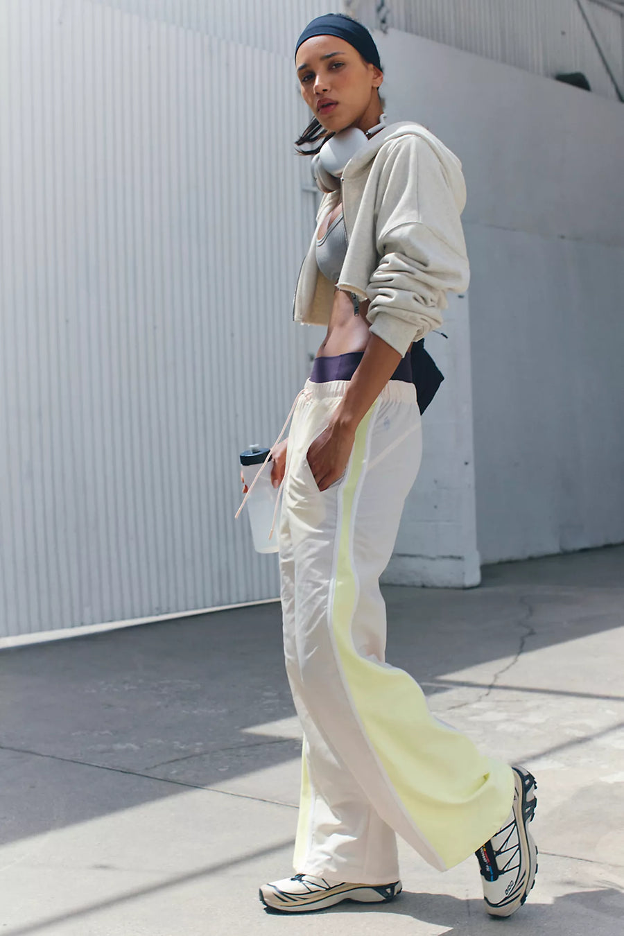 Free People Retro Rider Fleece-Paneled Pants