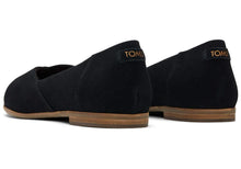 Load image into Gallery viewer, Toms Jutti Neat Black Suede Flat
