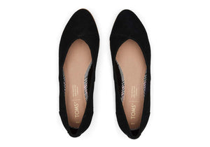 Toms Jutti Neat Black Suede Flat