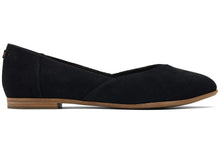Load image into Gallery viewer, Toms Jutti Neat Black Suede Flat
