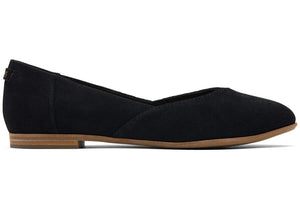 Toms Jutti Neat Black Suede Flat