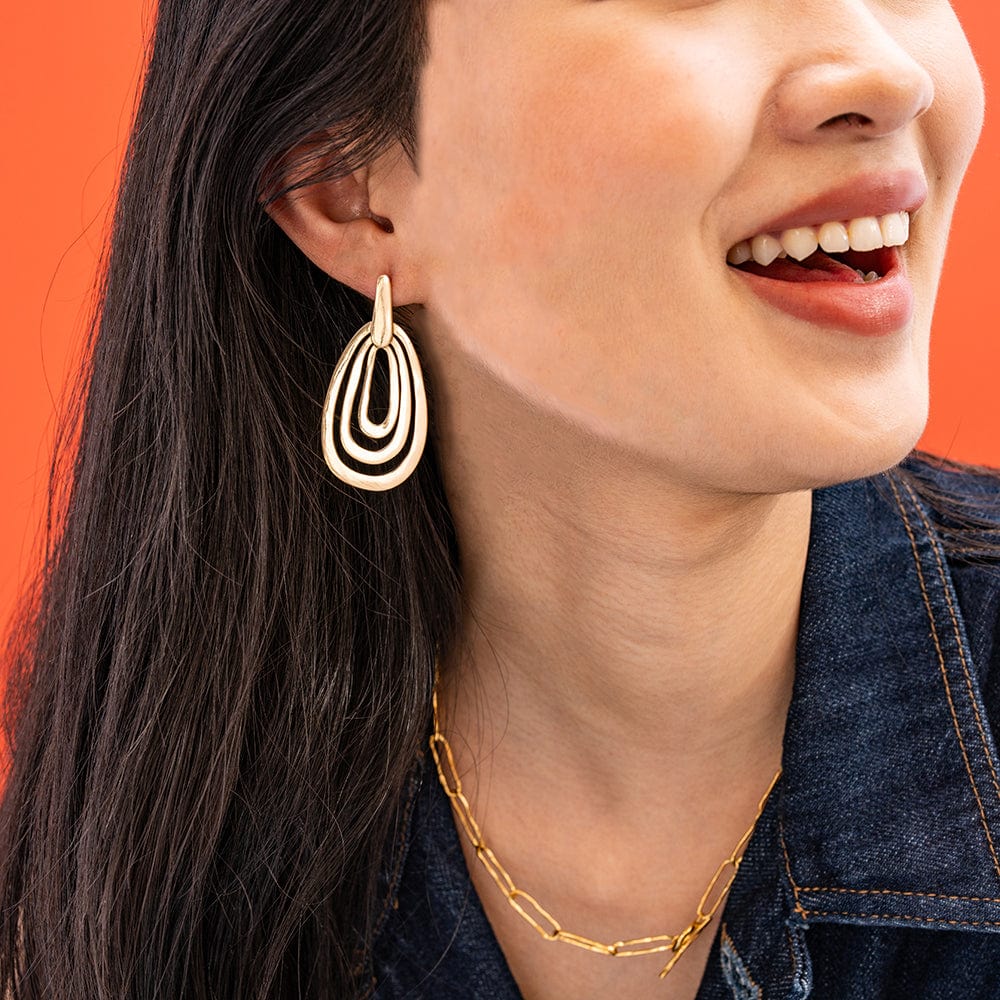 Ink+Alloy Mila Geometric Teardrop Earrings