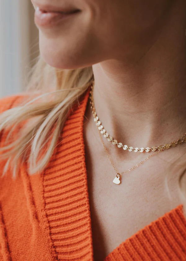 Tiny Heart Necklace Gold