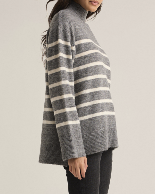 Z Supply Fin Stripe Turtleneck Sweater