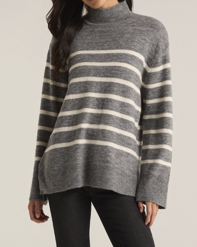 Z Supply Fin Stripe Turtleneck Sweater