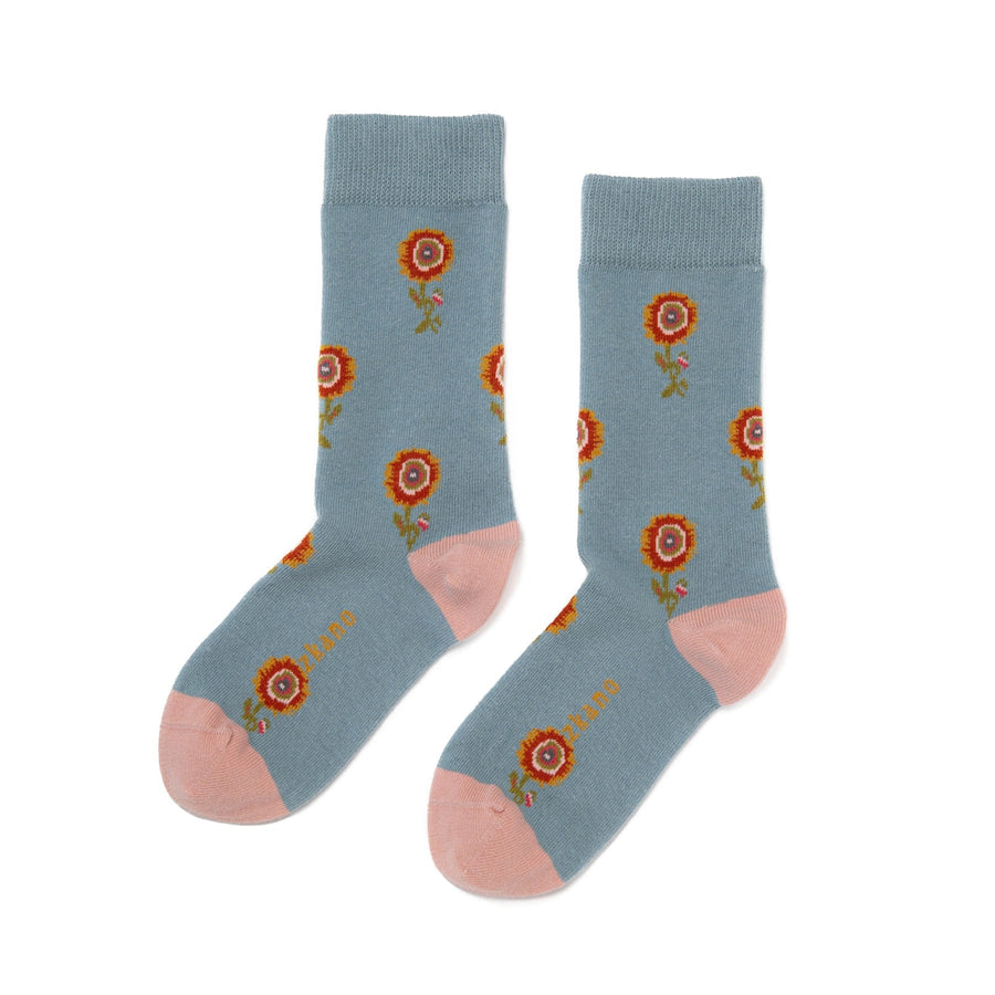 Mystic Flower Organic Cotton Crew Socks