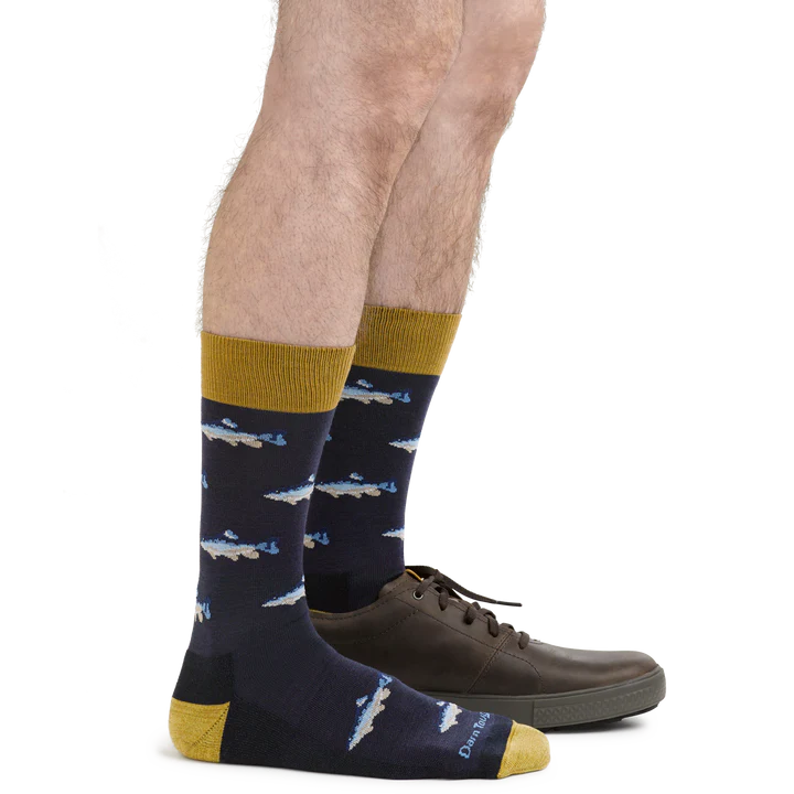 Darn Tough Men's Spey Fly Crew Lightweight Lifestyle Socks