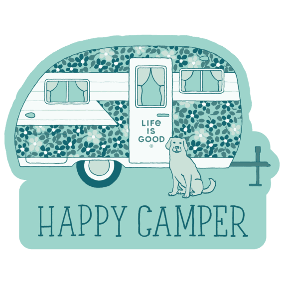 Life Is Good Happy Camper Sticker
