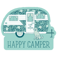 Life Is Good Happy Camper Sticker
